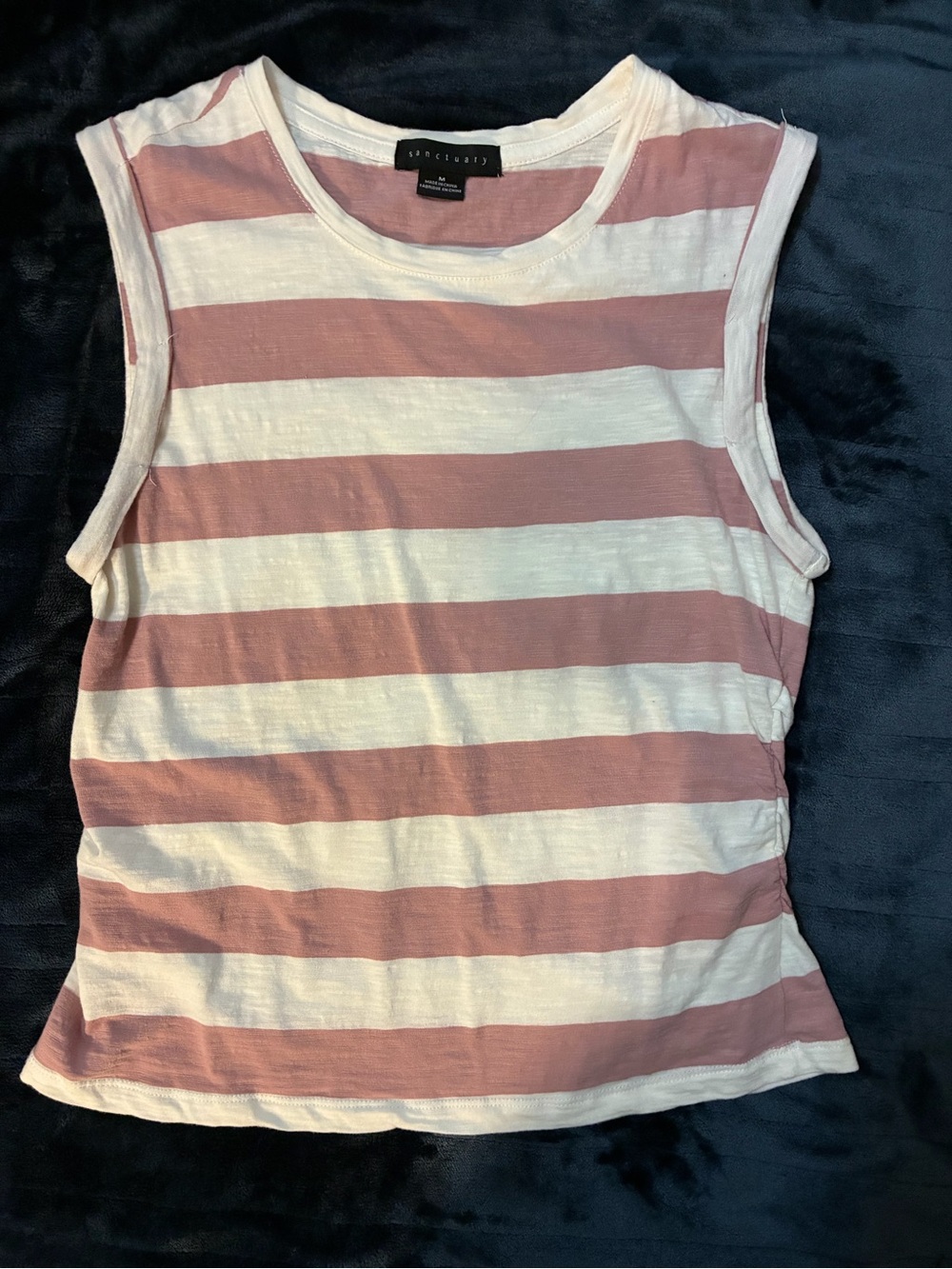 Sanctuary Pink & White Striped Sleeveless Tank